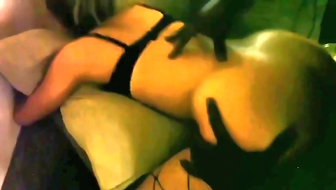 Busty brunette gets fucked by a black dick in stockings