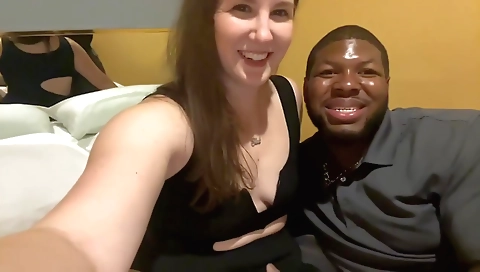 Big ass brunette sex with a black guy and her pussy
