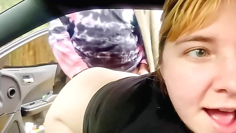 Blonde with a huge ass gets creampied and fucked outdoors