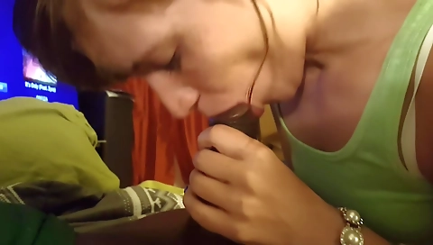 Brunette milf is getting fucked with a big black dick