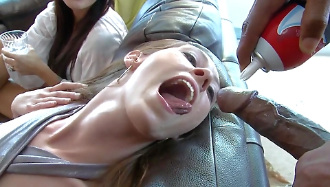 Hot and passionate interracial group sex with beautiful babes