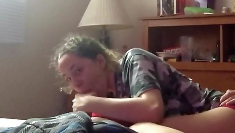 Blonde blonde teen with a tight little ass helps her step daddy