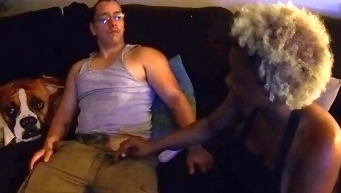 Blonde amateur gets deepthroat and facial with big dick