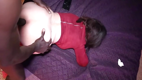 My momma is a true slut and enjoys fucking with her black lover