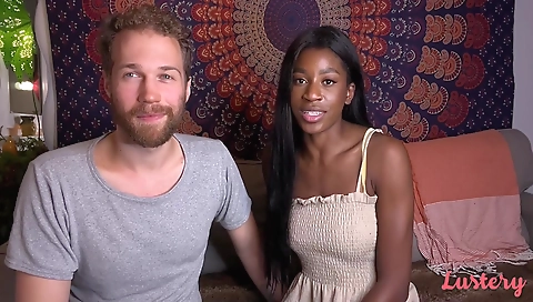 My ebony girlfriend is making a porn video with me