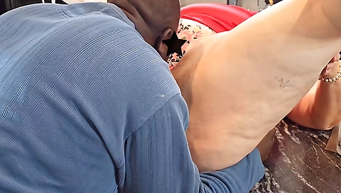 Mature milf with a hot black cock and a hot cunnilingus