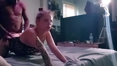 Brunette with a great body shows off and makes the camera love her