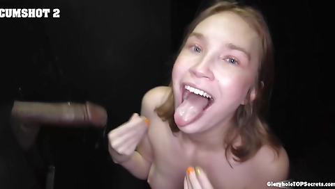 Claire gets in her deepthroat and sucks on her big cock