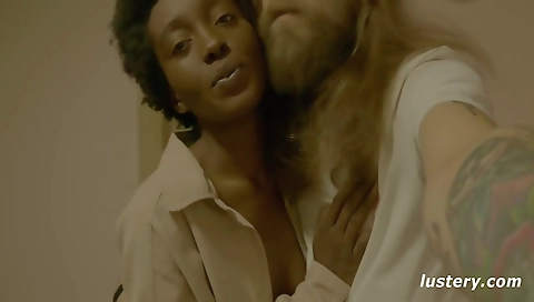 horny pornstar with black hair getting fucked in her ass