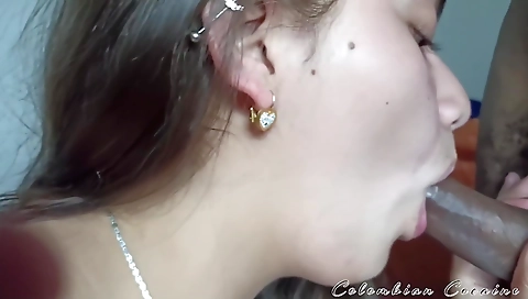 Stepbro caught her stepsister and suck it from behind