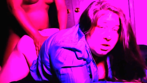 Brunette with big ass is having an amateur interracial sex