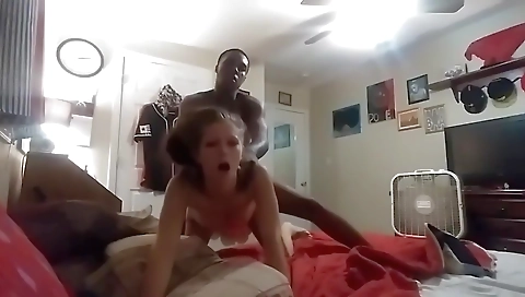 I get my pussy fucked by a big black cock in my homemade video