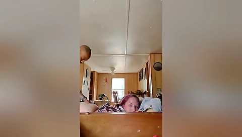 Red head milf with a big fat cock getting deepthroated