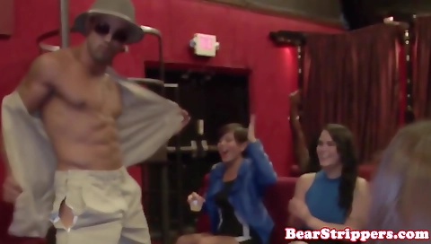 Busty blonde blonde with a nice face gets fucked by a hot group