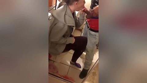 Hot brunette deepthroat and facial in interracial porn