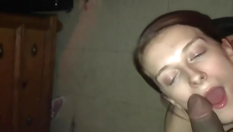 Bald man in white gets a facial while he is rammed in the car