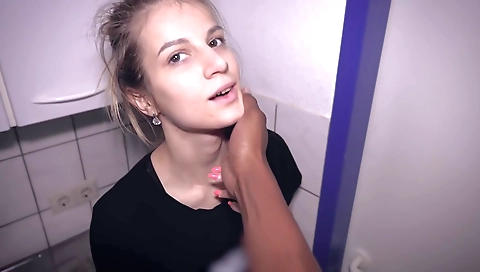 Amateur blonde brunette gets fucked in hot pov and facial